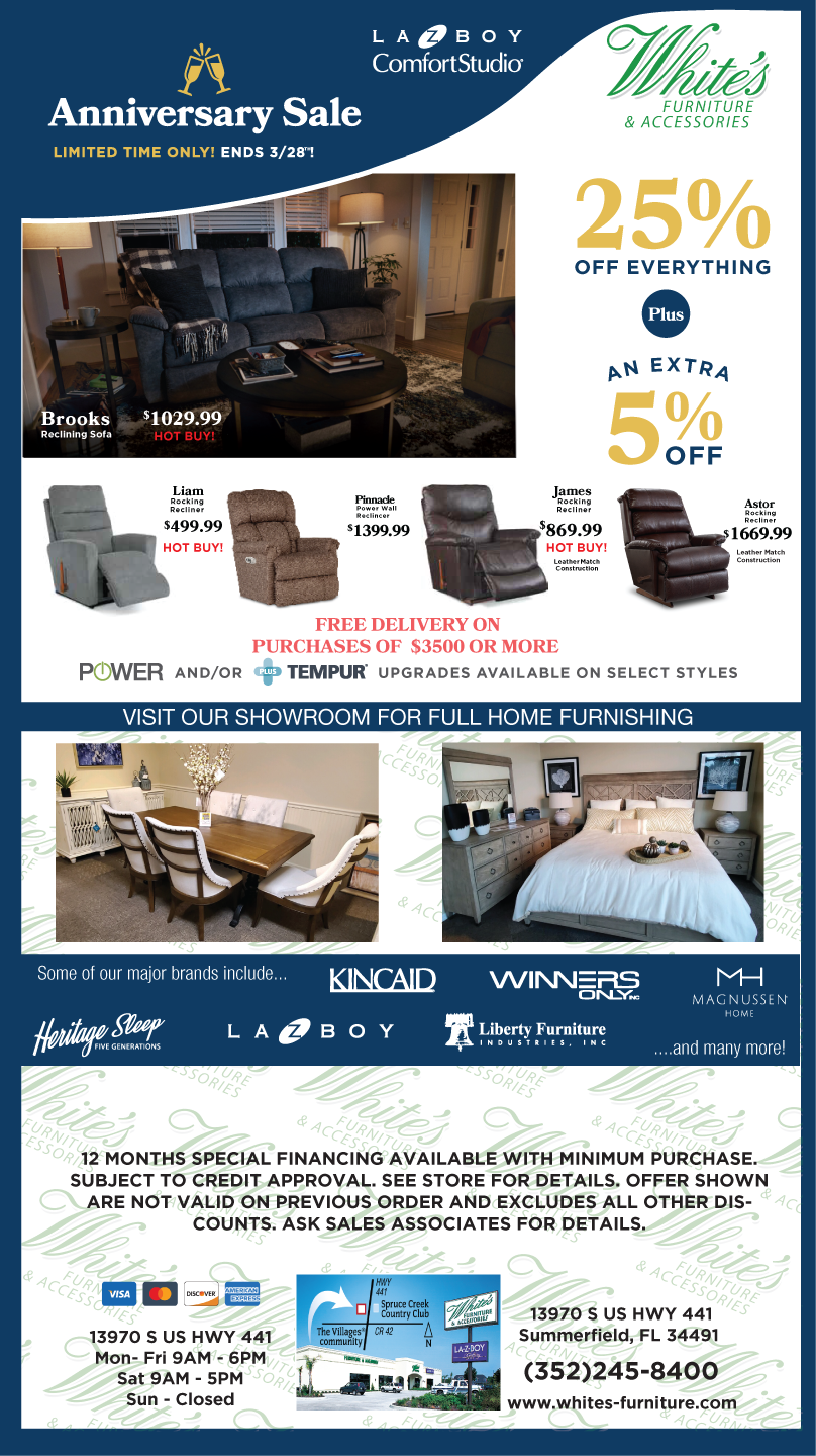 White's Furniture and Accessories - This Week's Special